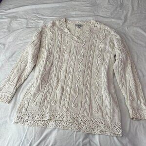 coquette beaded knitted sweater dress